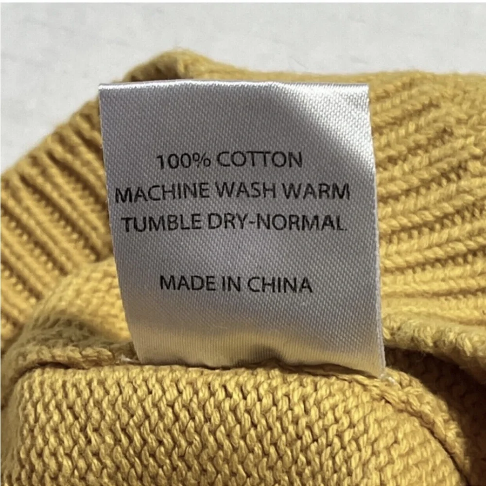 June & January Marigold cotton beanie 12/24m